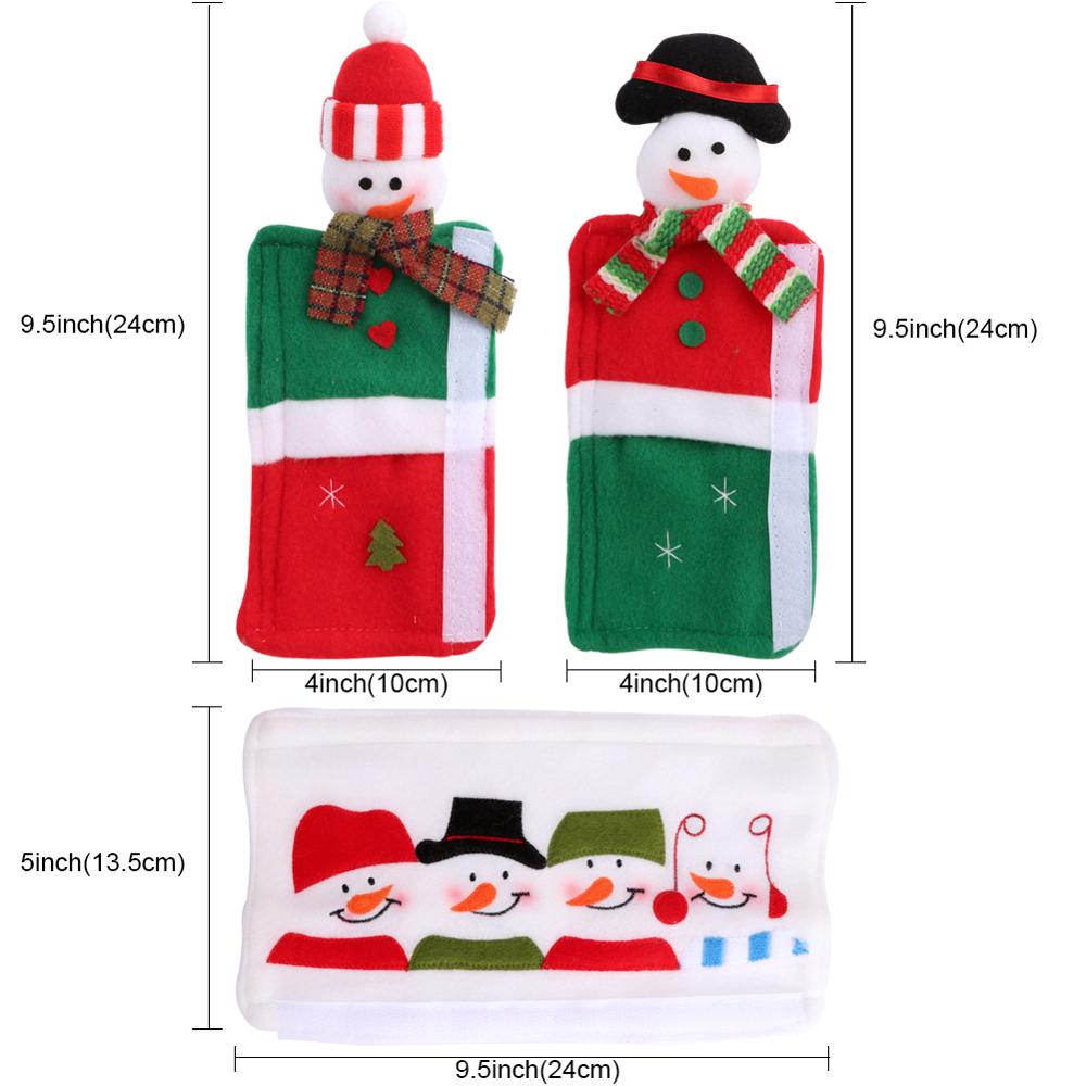 OurWarm 3-Piece Snowman Christmas Appliance Handle Covers from Mish Mash Market
