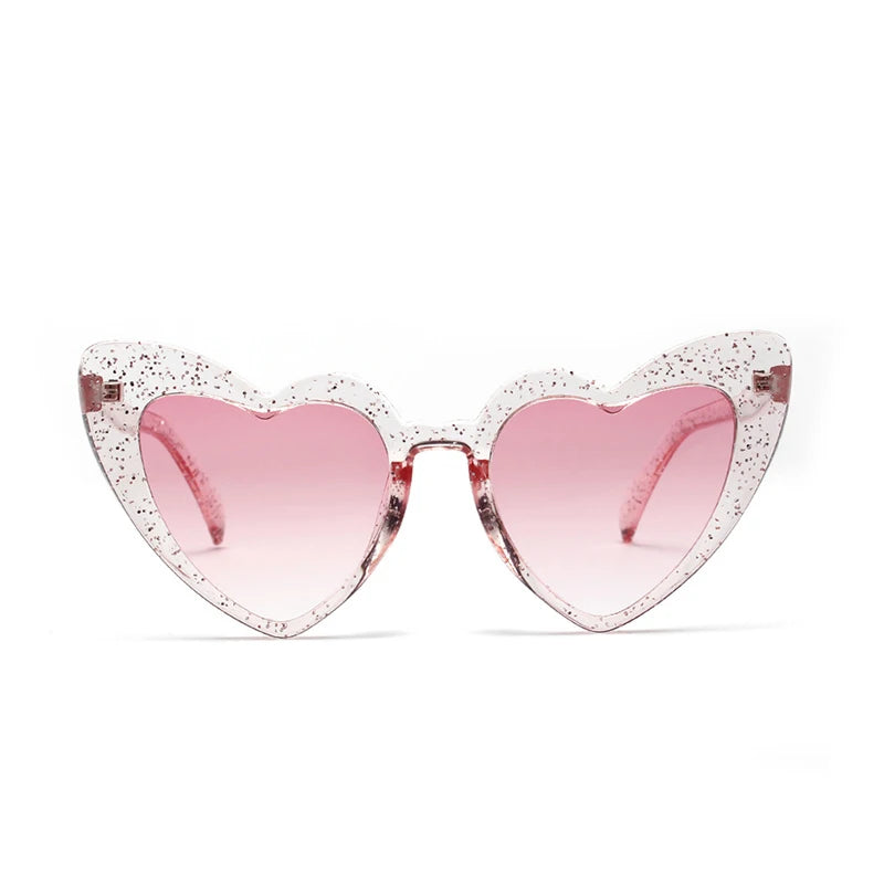Retro Heart-Shaped Sunglasses - Fashionable Rimless Festival Eyewear for Women from Mish Mash Market