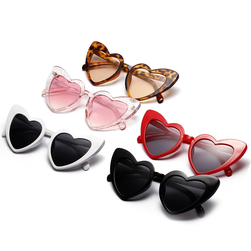 Retro Heart-Shaped Sunglasses - Fashionable Rimless Festival Eyewear for Women from Mish Mash Market