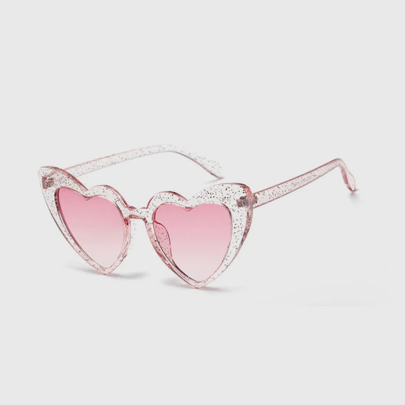Retro Heart-Shaped Sunglasses - Fashionable Rimless Festival Eyewear for Women from Mish Mash Market